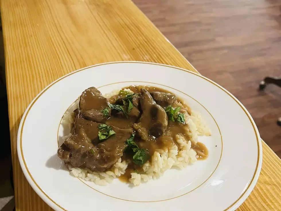 Beef tips and rice, Tuesday's Blue Plate Special at Rice's Café
